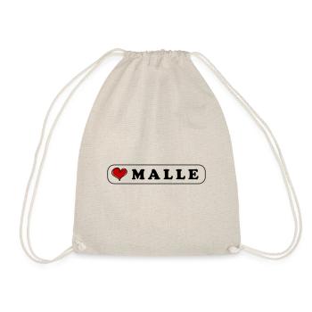 Malle Herz - Turnbeutel - Natur - Vorne