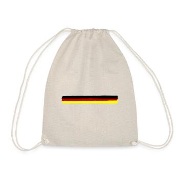 Deutschland Flagge Symbol Linie - Turnbeutel - Natur - Vorne