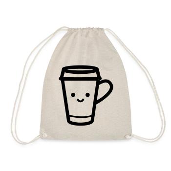 Kaffeebecher - Turnbeutel - Natur - Vorne