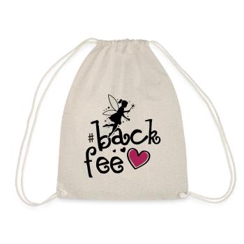 Fee Backen Herz Backfee Liebe - Turnbeutel - Natur - Vorne