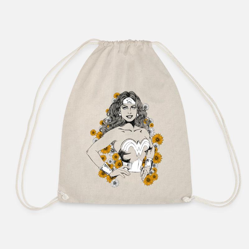DC Comics Wonder Woman mit Blumen - Turnbeutel - Natur