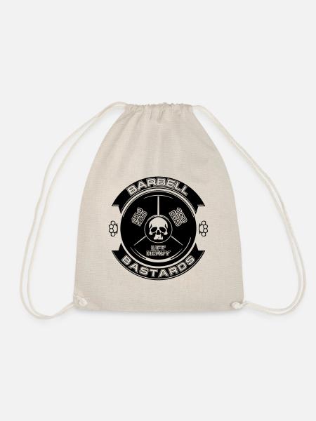 Barbell Bastards Lift Heavy - Drawstring Bag - nature