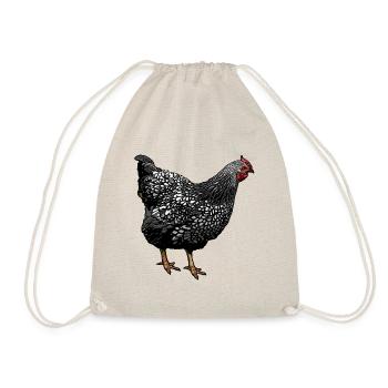Wyandotte Huhn (Illustration) - Drawstring Bag - nature - Front