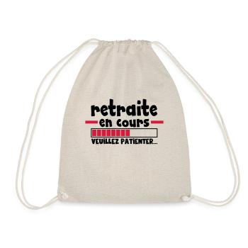 retraite en cours,retraitée,retraité,vintage - Sac de sport léger - nature - Devant