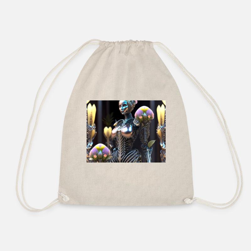 Flower Girl - Drawstring Bag - nature