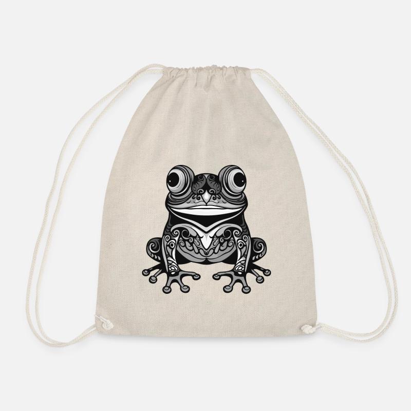 Frosch Portrait Tier - Turnbeutel - Natur