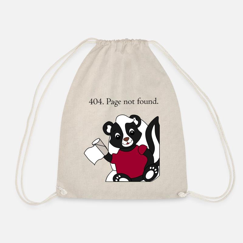 Skunk Pixie 404 Page not found - Drawstring Bag - nature