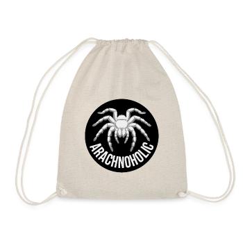 Arachnoholic big hairy tarantula silhouette - Drawstring Bag - nature - Front