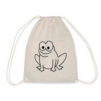 Frosch Comic Tier - Turnbeutel - Natur - Vorne