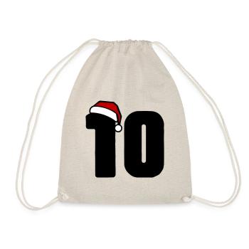 10 Numéro de Noël - Sac de sport léger - nature - Devant