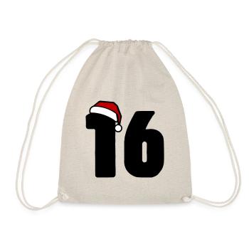 16 Numéro Noël - Sac de sport léger - nature - Devant
