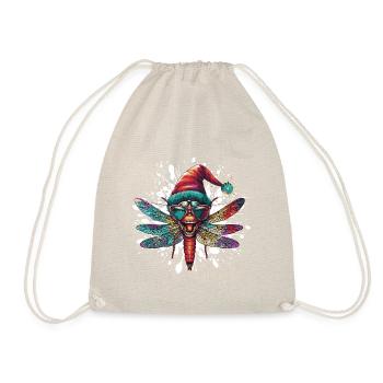 Dragonfly Christmas Funny - Drawstring Bag - nature - Front