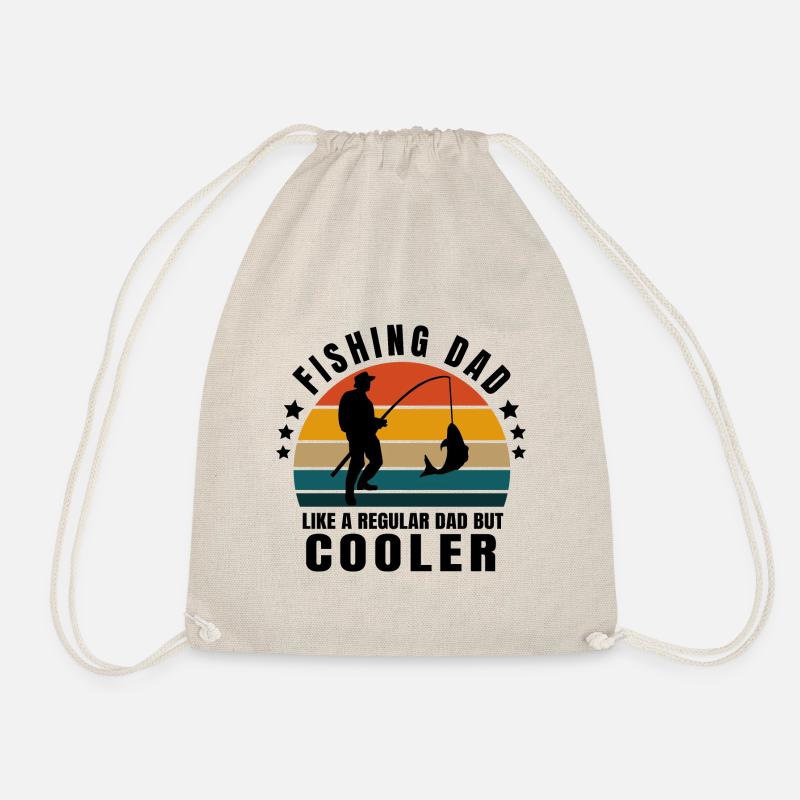 Fishing dad - Drawstring Bag - nature