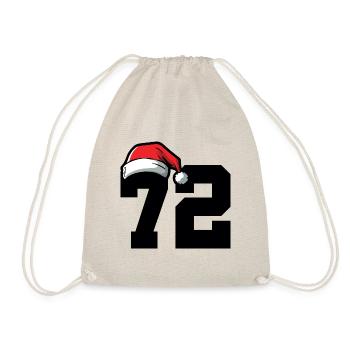 72 Zahl Weihnachten - Turnbeutel - Natur - Vorne