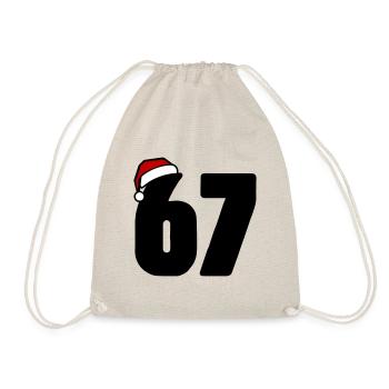 67 Zahl Weihnachten - Turnbeutel - Natur - Vorne