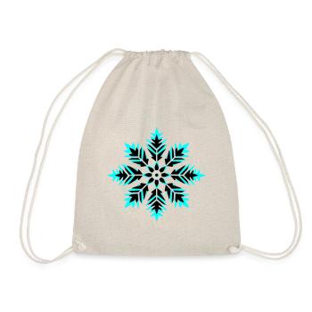 Schneeflocke Icon Winter - Turnbeutel - Natur - Vorne