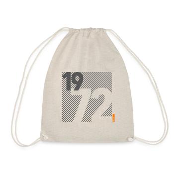 Made in 1972 Retro Modernist Design Birthday Gift - Drawstring Bag - nature - Front