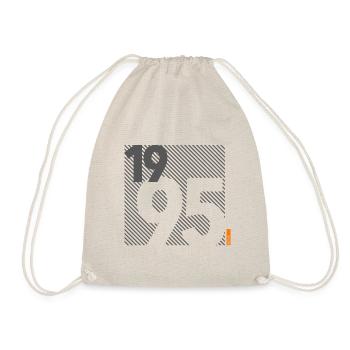 Made in 1995 Retro Modernist Design Birthday Gift - Drawstring Bag - nature - Front