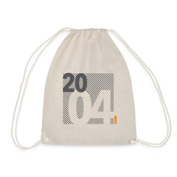 Made in 2004 Retro Modernist Design Birthday Gift - Drawstring Bag - nature - Front