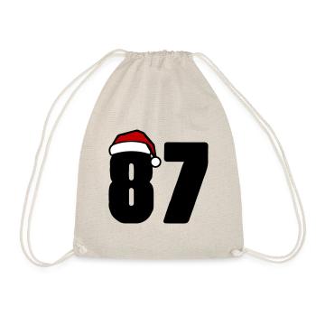 87 Zahl Weihnachten - Turnbeutel - Natur - Vorne