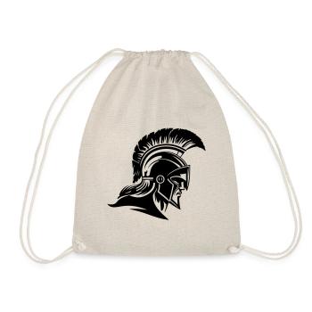 Spartaner Helm Krieger Sparta - Turnbeutel - Natur - Vorne