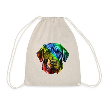Labrador Dog Head Colorful - Drawstring Bag - nature - Front