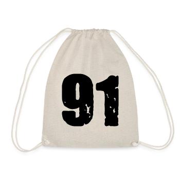 91 number jersey - Drawstring Bag - nature - Front