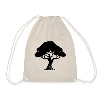 Tree Symbol Silhouette - Drawstring Bag - nature - Front