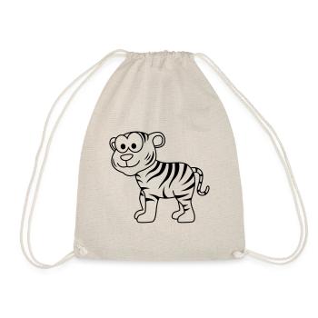 Tiger Comic Animal - Drawstring Bag - nature - Front