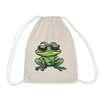 Frosch Cool Comic - Turnbeutel - Natur - Vorne