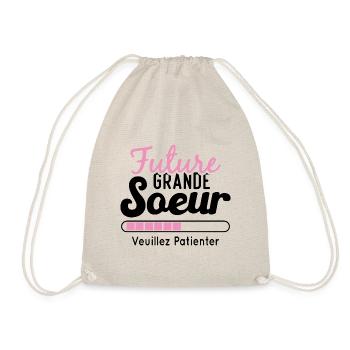 Future Grande Soeur Veuillez Patienter Cadeau - Sac de sport léger - nature - Devant