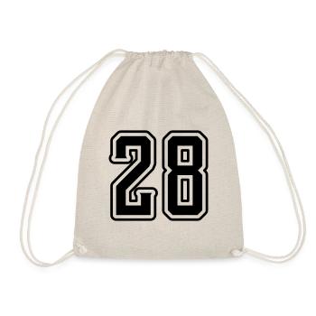 Symbole numérique 28 - Sac de sport léger - nature - Devant