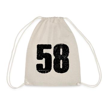 58 Zahl Trikot - Turnbeutel - Natur - Vorne