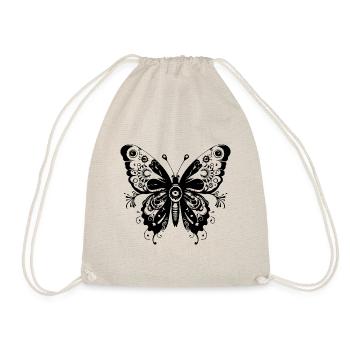 Schmetterling Mandala Boho - Turnbeutel - Natur - Vorne