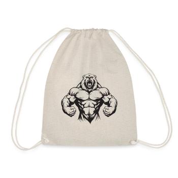 Ours Grizzly Musculation Muscles - Sac de sport léger - nature - Devant