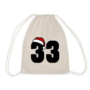 33 Numéro Noël - Sac de sport léger - nature - Devant