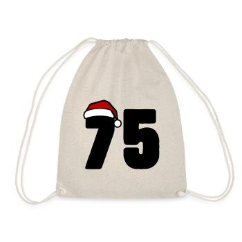 75 Zahl Weihnachten - Turnbeutel - Natur - Vorne