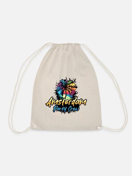 Amsterdam Party Crew Urlaub - Turnbeutel - Natur