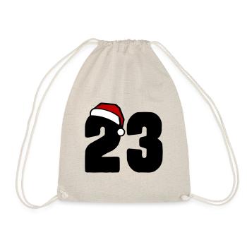 23 Numéro Noël - Sac de sport léger - nature - Devant