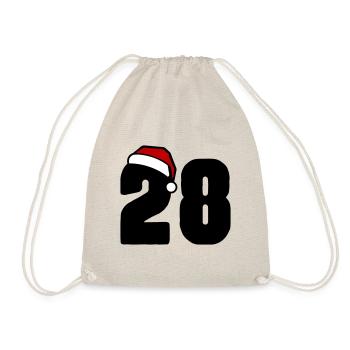 28 Zahl Weihnachten - Turnbeutel - Natur - Vorne
