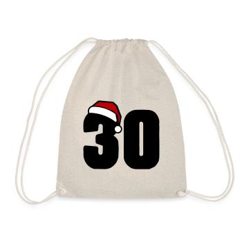 30 Numéro Noël - Sac de sport léger - nature - Devant