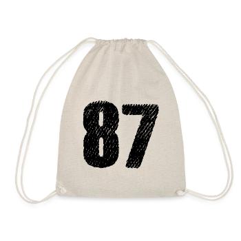 87 Zahl Trikot - Turnbeutel - Natur - Vorne