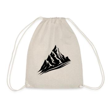 Mountains Silhouette Nature Symbol - Drawstring Bag - nature - Front