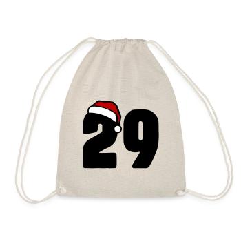 29 Numéro Noël - Sac de sport léger - nature - Devant