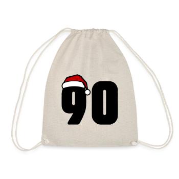 90 Zahl Weihnachten - Turnbeutel - Natur - Vorne