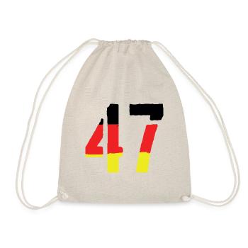 47 Number symbol Germany - Drawstring Bag - nature - Front