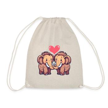 Mammouth Couple Amoureux Animal Saint Valentin - Sac de sport léger - nature - Devant