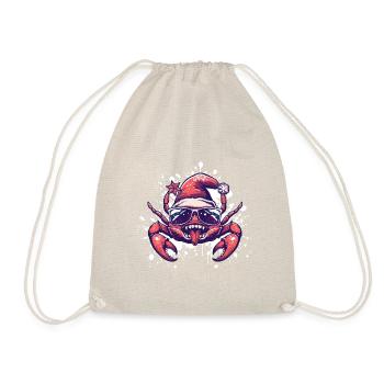 Crab Crab Christmas Funny - Drawstring Bag - nature - Front