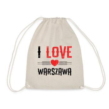 I Love Warschau - Turnbeutel - Natur - Vorne