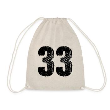 33 number jersey - Drawstring Bag - nature - Front